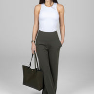 KiraGrace HIGH WAIST WIDE LEG PANT: FOREST NIGHT