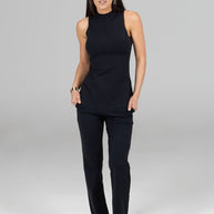 KiraGrace NINA STRAIGHT LEG PANT: BLACK