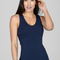 KiraGrace V-NECK TRAVEL TANK: MARINE NAVY
