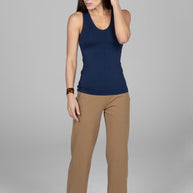 KiraGrace V-NECK TRAVEL TANK: MARINE NAVY