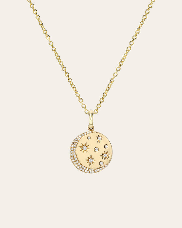 Zoe Lev 14K Diamond Celestial Necklace