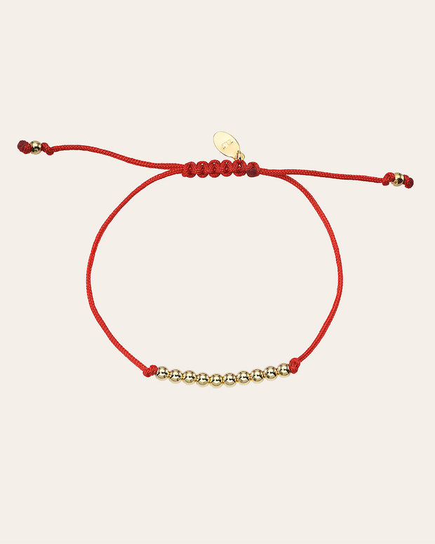 Zoe Lev 14K Gold Bead Row Fortune Bracelet