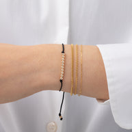 Zoe Lev 14K Gold Bead Row Fortune Bracelet