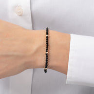 Zoe Lev 14K Gold Black Onyx Segment Bead Bracelet