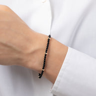 Zoe Lev 14K Gold Black Onyx Segment Bead Bracelet