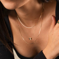 Zoe Lev 14K Gold Diamond Ribbed Evil Eye Necklace