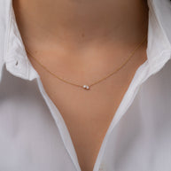 Zoe Lev Diamond Toi Et Moi Necklace