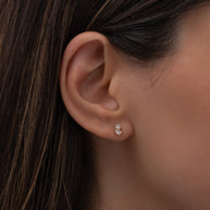Zoe Lev Diamond Toi Et Moi Stud Earrings