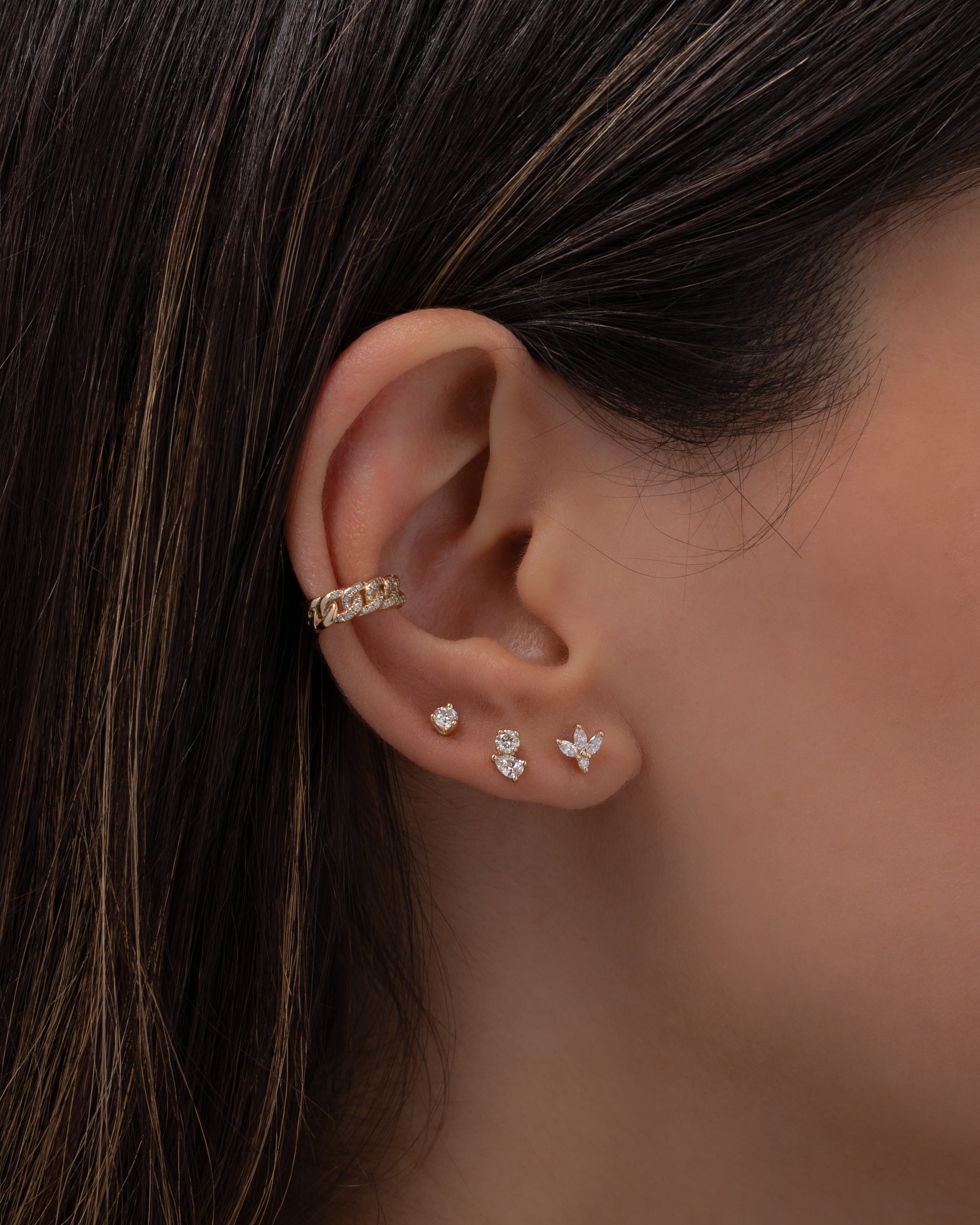 Zoe Lev Diamond Toi Et Moi Stud Earrings
