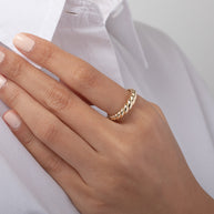 Zoe Lev 14k Gold Croissant Ring