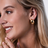 Zoe Lev 14K Gold Half Dome Stud Earrings