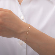 Zoe Lev 14k Gold Hearts Charm Bracelet