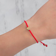 Zoe Lev Heart With Diamond Fortune Bracelets - Mommy + Me