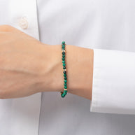Zoe Lev 14K Gold Malachite Segment Bead Bracelet