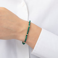 Zoe Lev 14K Gold Malachite Segment Bead Bracelet