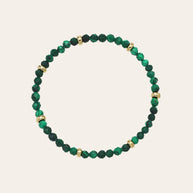 Zoe Lev 14K Gold Malachite Segment Bead Bracelet