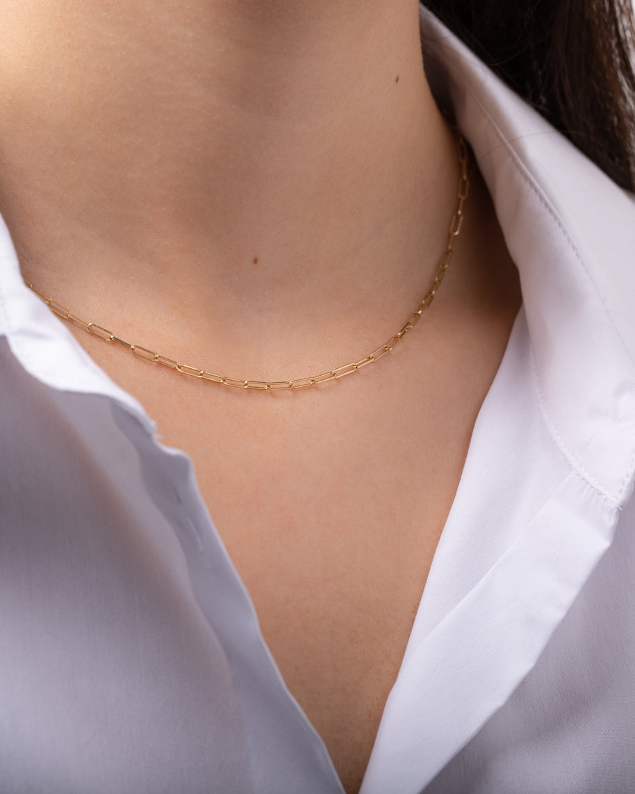 Zoe Lev 14k Gold Open Link Chain Necklace