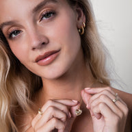 Zoe Lev Diamond Starburst Huggie Earrings