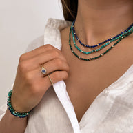 Zoe Lev 14K Gold Turquoise Segment Bead Bracelet