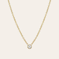 Zoe Lev Small Bezel Diamond Necklace