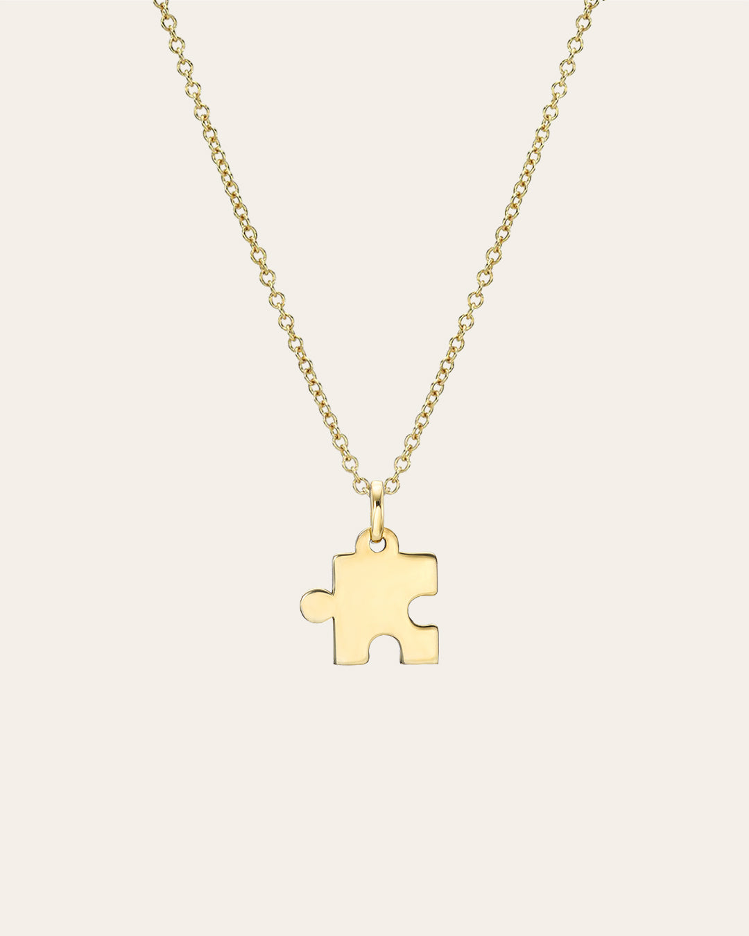 Zoe Lev 14K Gold Puzzle Piece Necklace