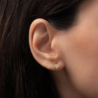 Zoe Lev 14k Gold Star Stud Earrings