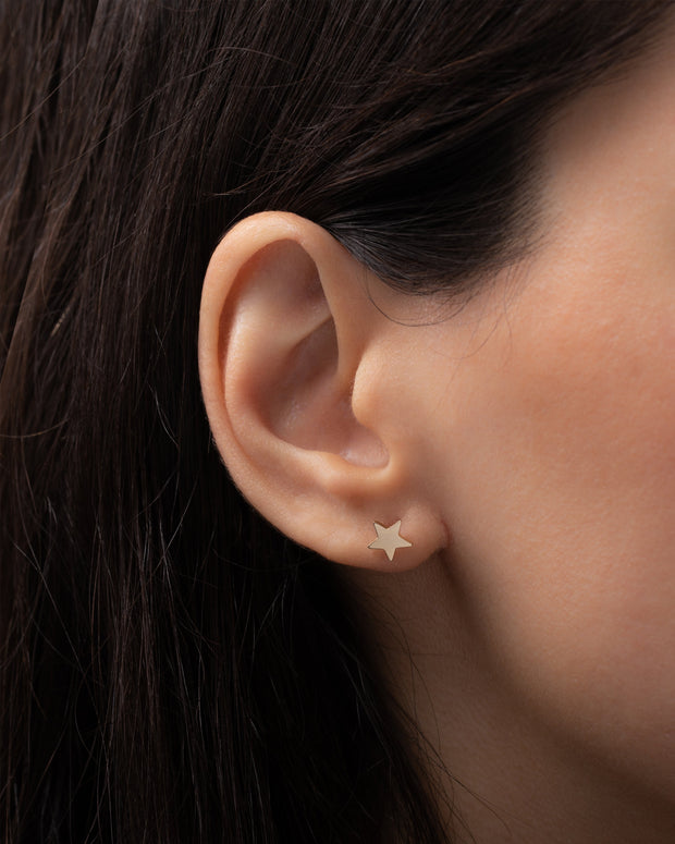 Zoe Lev 14k Gold Star Stud Earrings