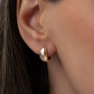 Zoe Lev 14k Gold Thick Dome Huggie Earrings