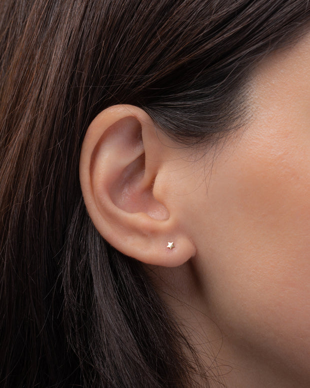 Zoe Lev 14k Gold Small Stars Stud Earrings