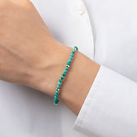 Zoe Lev 14K Gold Turquoise Segment Bead Bracelet