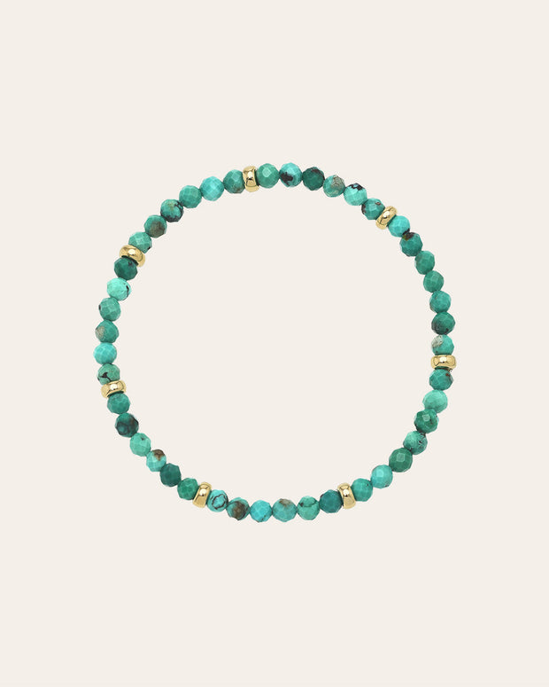 Zoe Lev 14K Gold Turquoise Segment Bead Bracelet