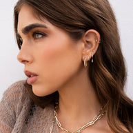 Zoe Lev Diamond Bezel Hoop Earrings