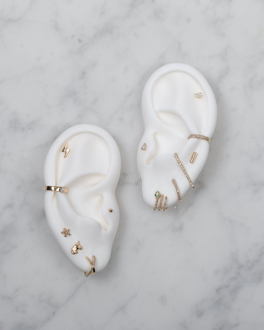 Zoe Lev 14K Gold And Diamond X Stud Earrings