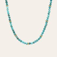 Zoe Lev 14K Gold Turquoise Segment Bead Necklace