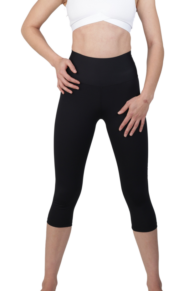 Gianine NINA BLACK High Waist Activewear Capri Legging