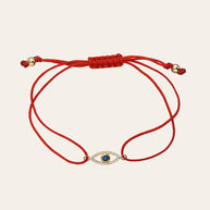 Zoe Lev 14k Gold Diamond & Sapphire Evil Eye Fortune Bracelet