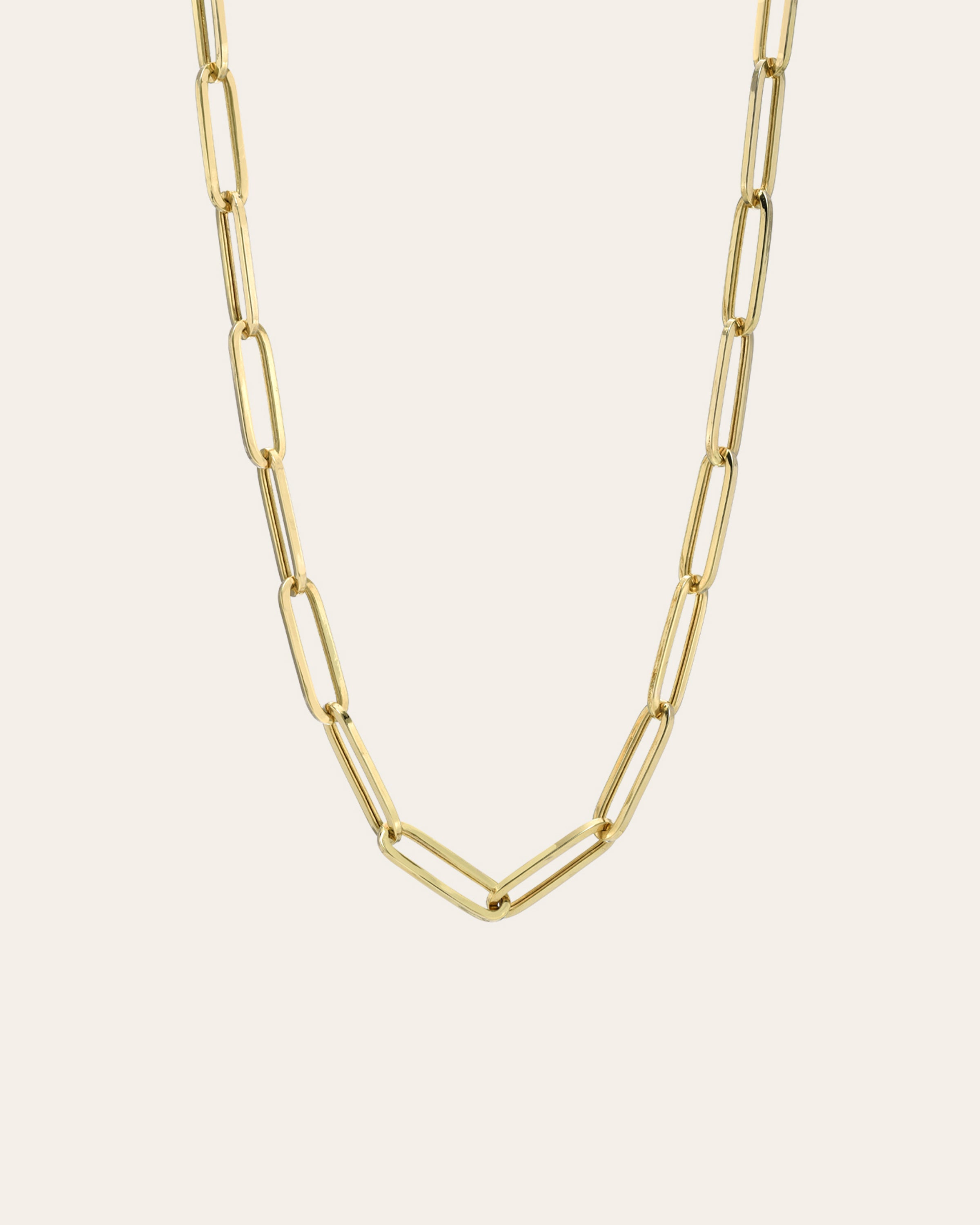 Zoe Lev 14k Gold Extra Large Paper Clip Chain Necklace