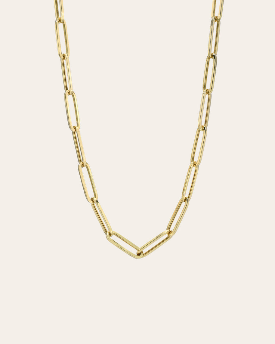 Zoe Lev 14k Gold Extra Large Paper Clip Chain Necklace