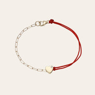 Zoe Lev 14k Gold Heart Split Fortune Bracelet