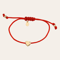 Zoe Lev 14k Gold Heart With Diamond Fortune Bracelet