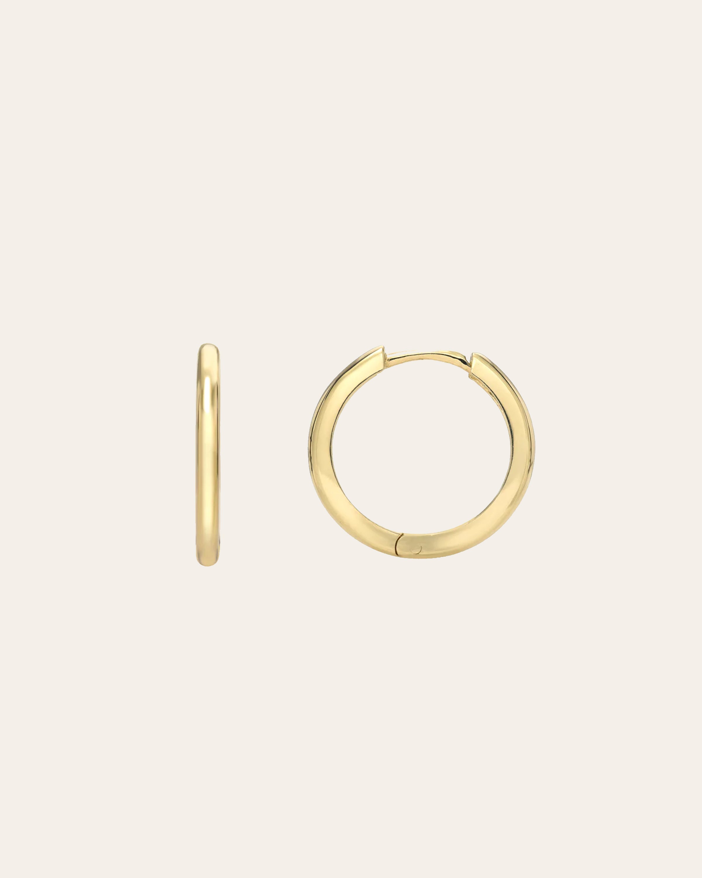 Zoe Lev 14K Gold Large Huggie Earrings