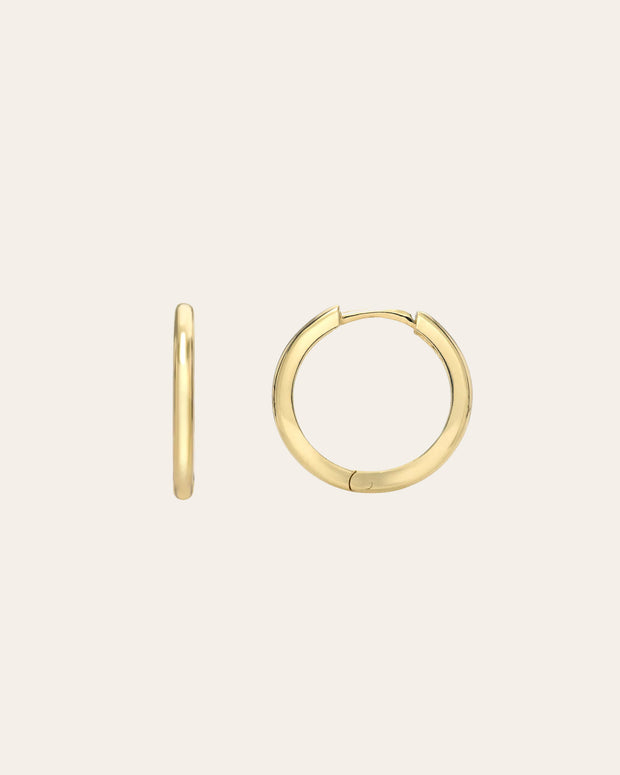Zoe Lev 14K Gold Large Huggie Earrings