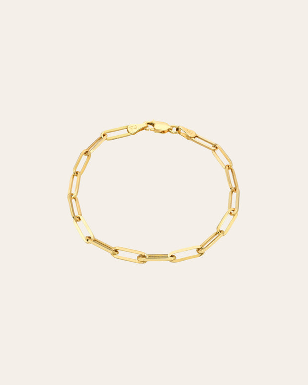 Zoe Lev 14k Gold Large Paper Clip Chain Bracelet