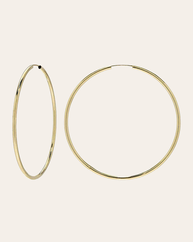 Zoe Lev 14k Gold Large Thread Hoop Earrings