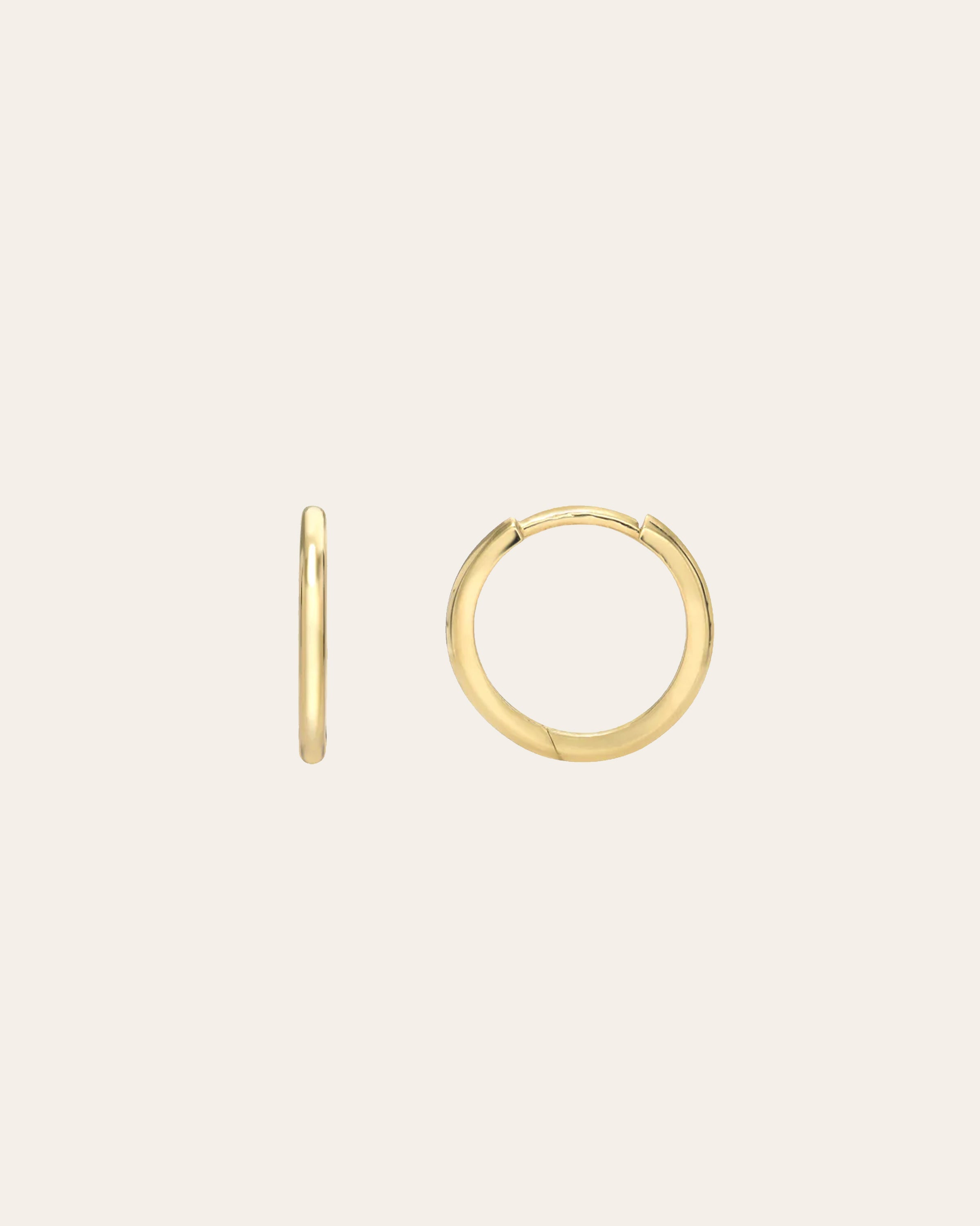 Zoe Lev 14k Gold Medium Huggie Earrings