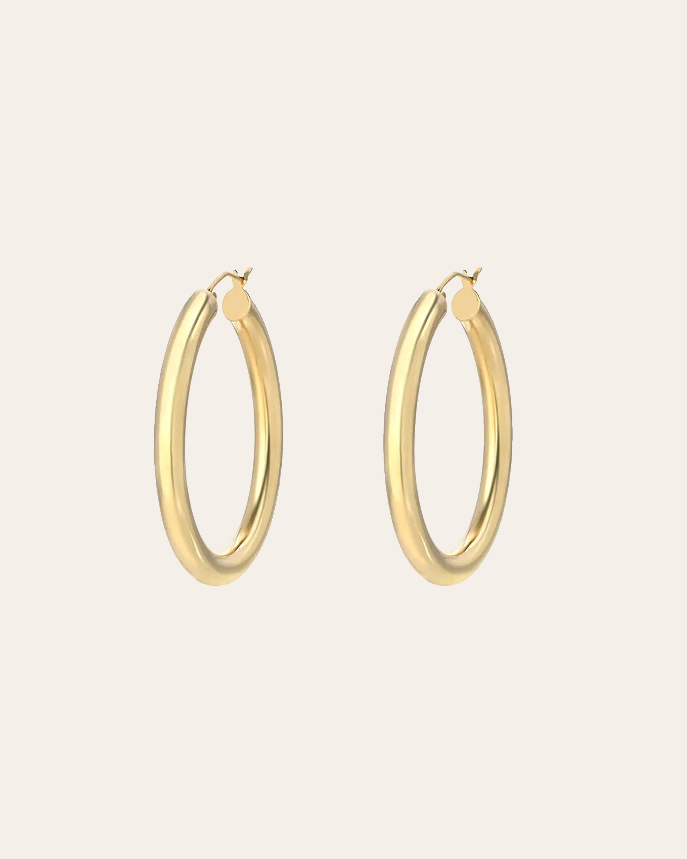 Zoe Lev 14k Gold Medium Thick Hoop Earrings