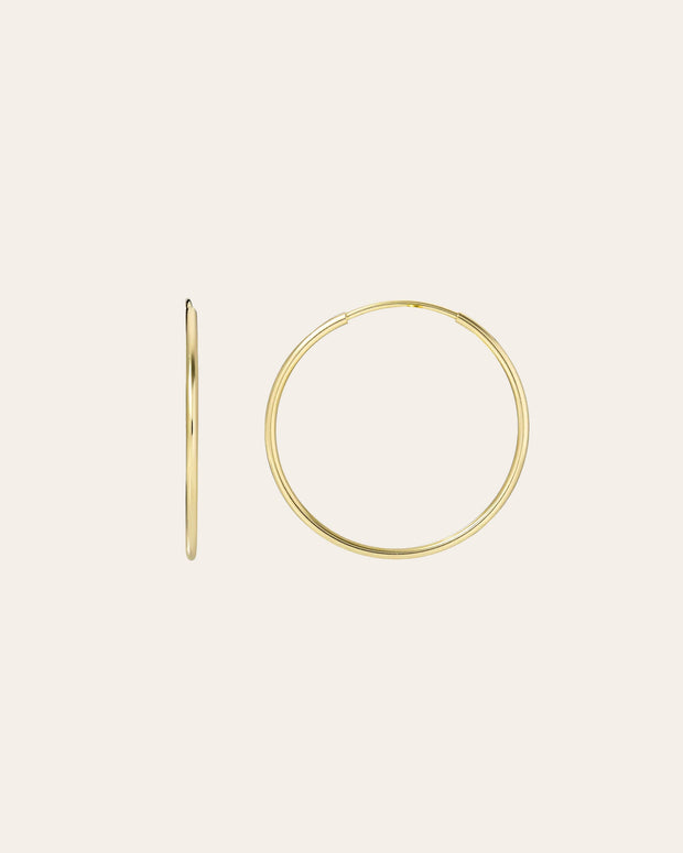 Zoe Lev 14k Gold Medium Thread Hoop Earrings