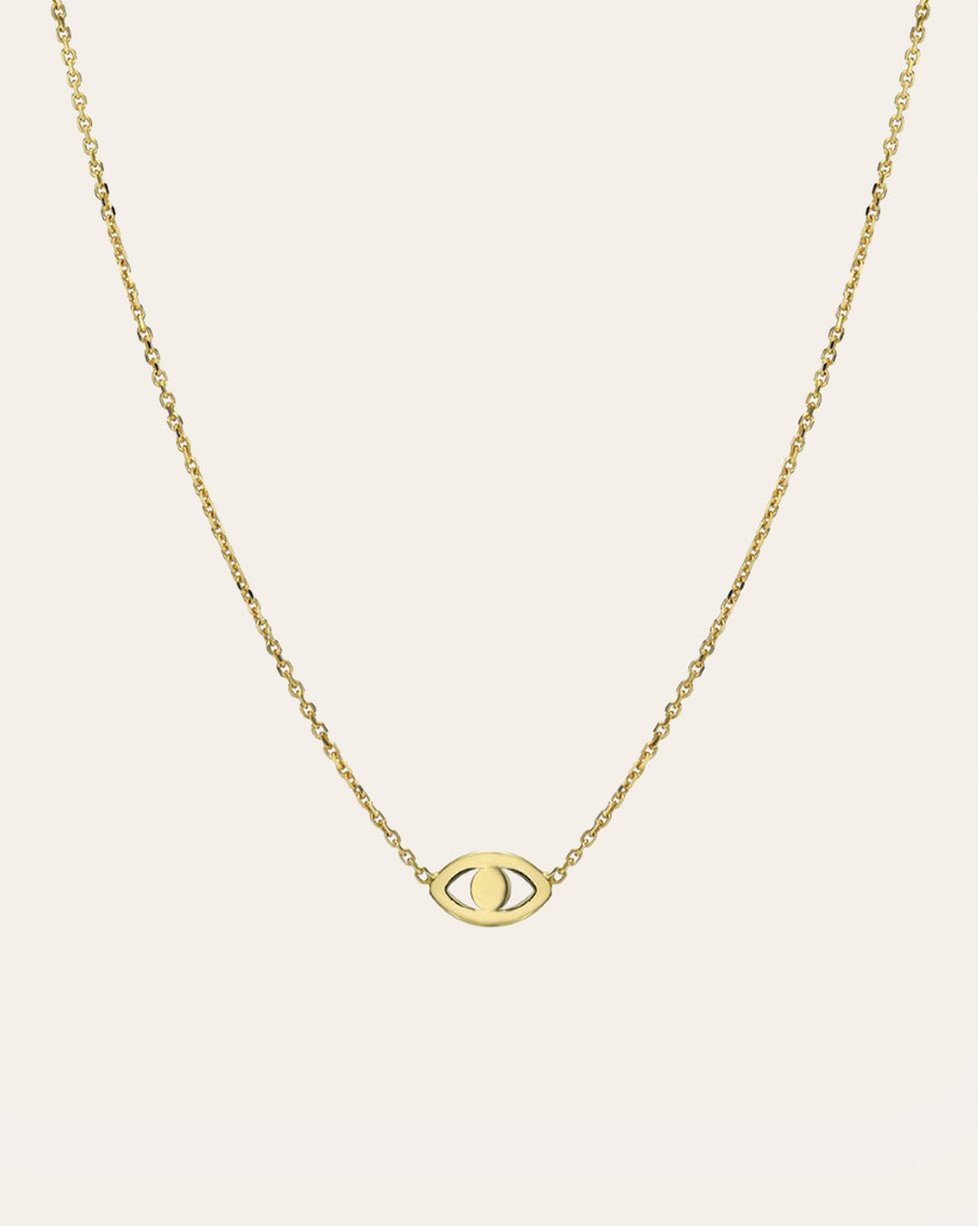 Zoe Lev Kids 14k Gold Mini Evil Eye Necklace