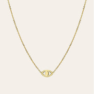 Zoe Lev Kids 14k Gold Mini Evil Eye Necklace