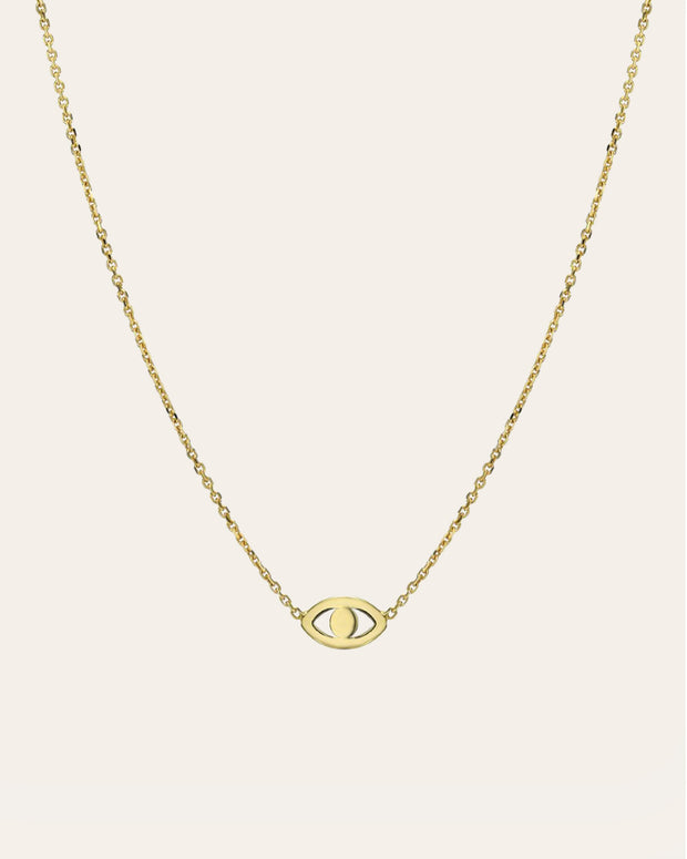 Zoe Lev Kids 14k Gold Mini Evil Eye Necklace